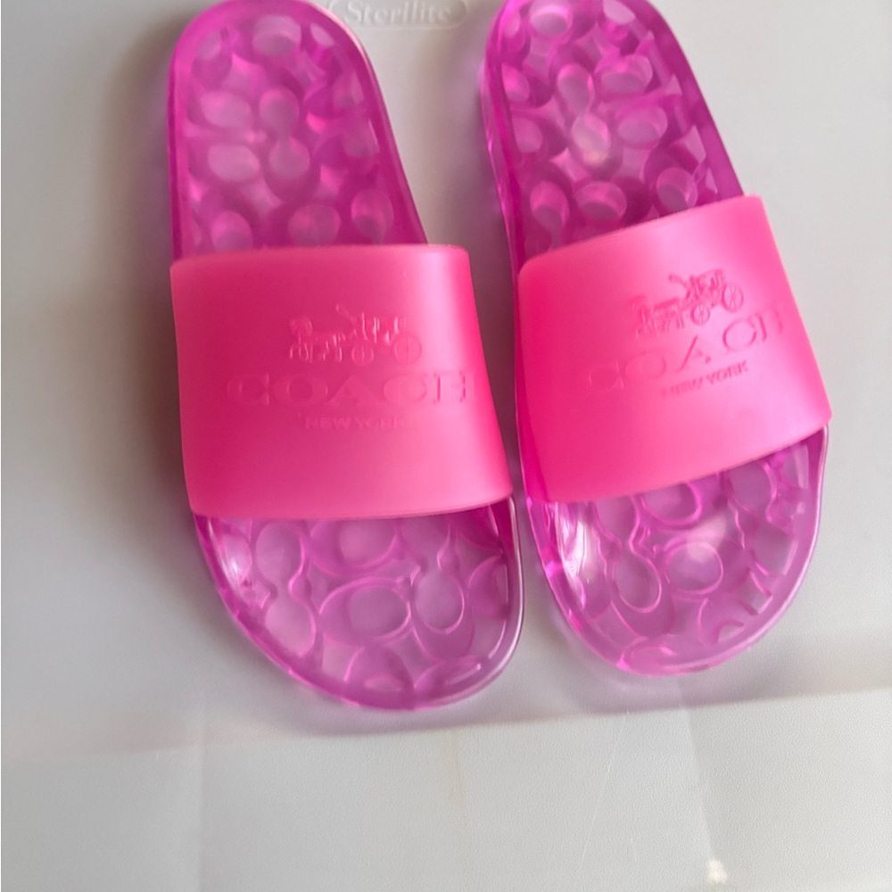 Coach Vibrant Pink Slides